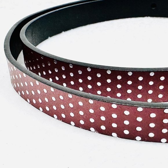 Vintage 1980's Levi's Brown Belt w/Metallic Silver Dots - Size 36 - Picture 3 of 7